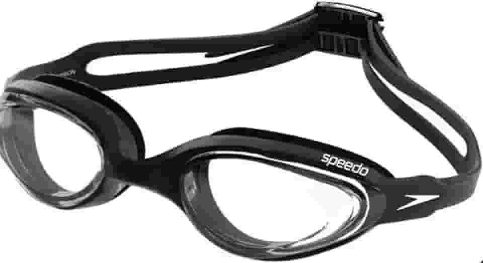Óculos Natação Hydrovision Speedo Adulto Águas Abertas Triathlon (Preto/Cristal)