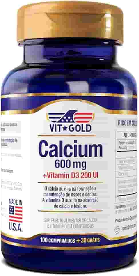Calcium 600mg + Vit. D3 c/ 100 comprimidos + 30