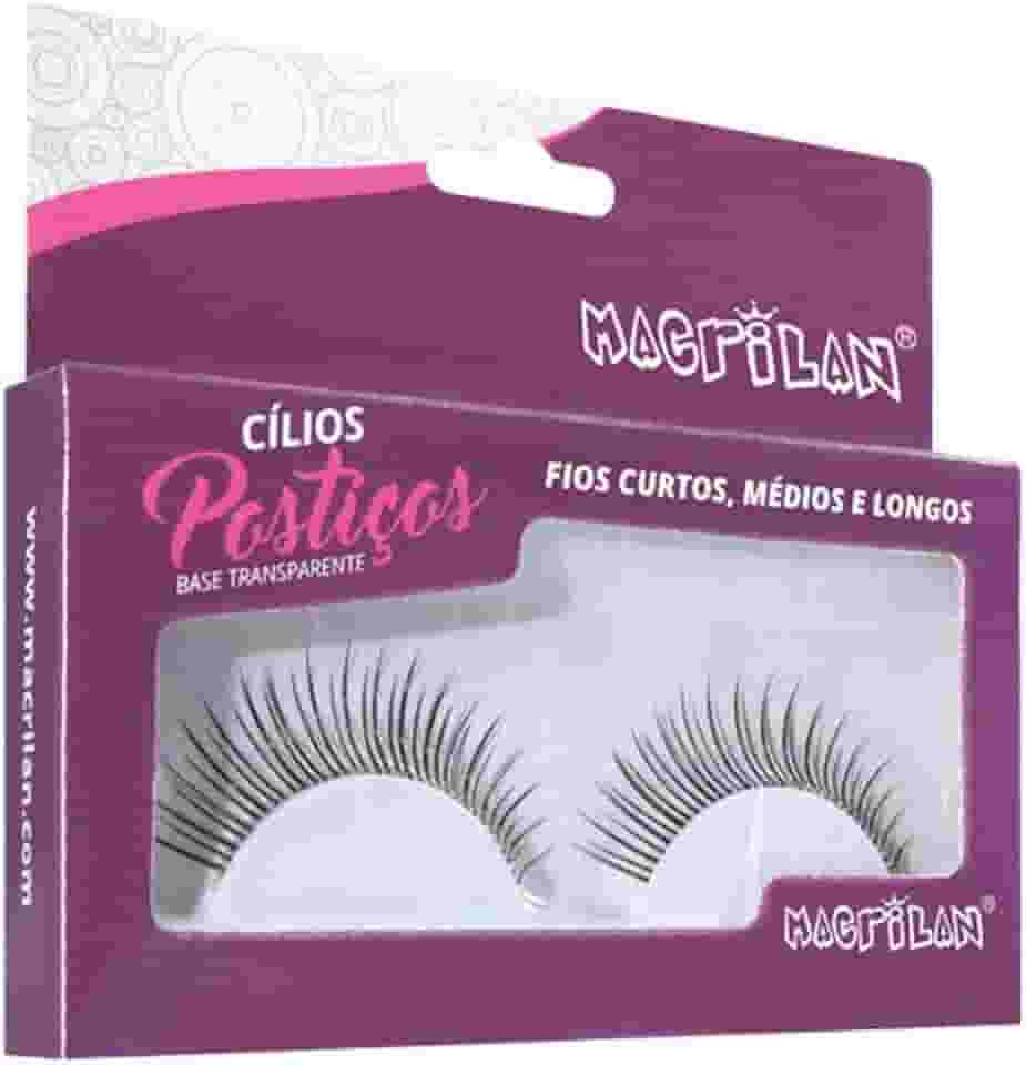 Cílios Postiços Macrilan CL2-15B - Fios Curtos, Médios e Longos, Mix de Tamanhos para Versatilidade na Maquiagem - Macrilan