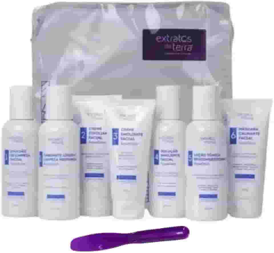 Mini Kit de Limpeza de Pele Aquaface – 7 Produtos Profissionais para Todos os Tipos de Pele | Sem Trietanolamina | Uso Profissional