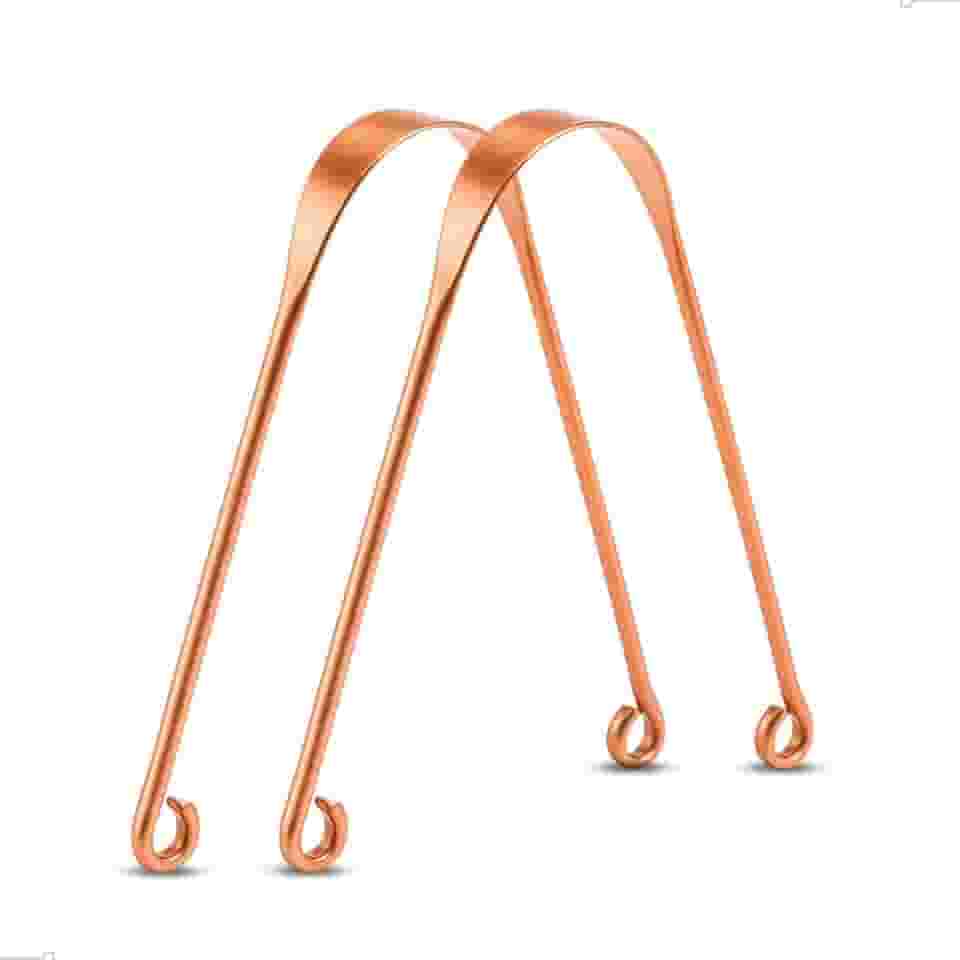 Kit 2 Raspadores de Língua - Ayurveda - 100% Cobre