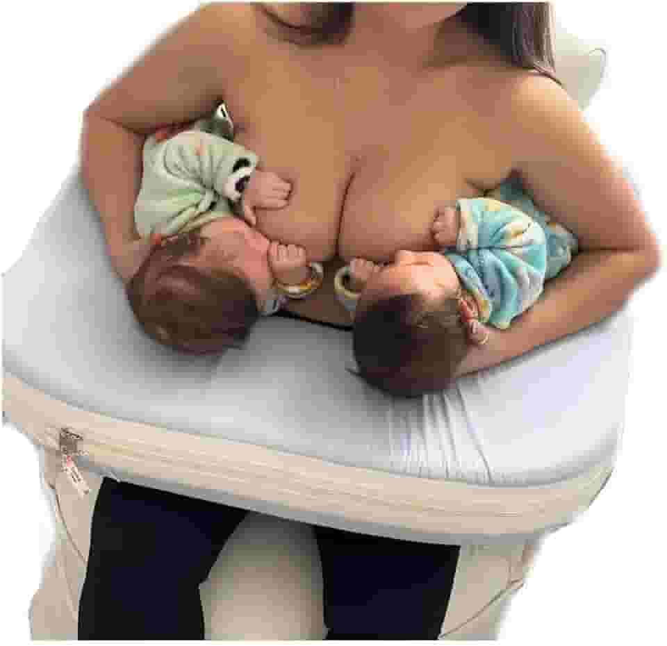 Almofada Amamentacao Gemeos Grande Azul