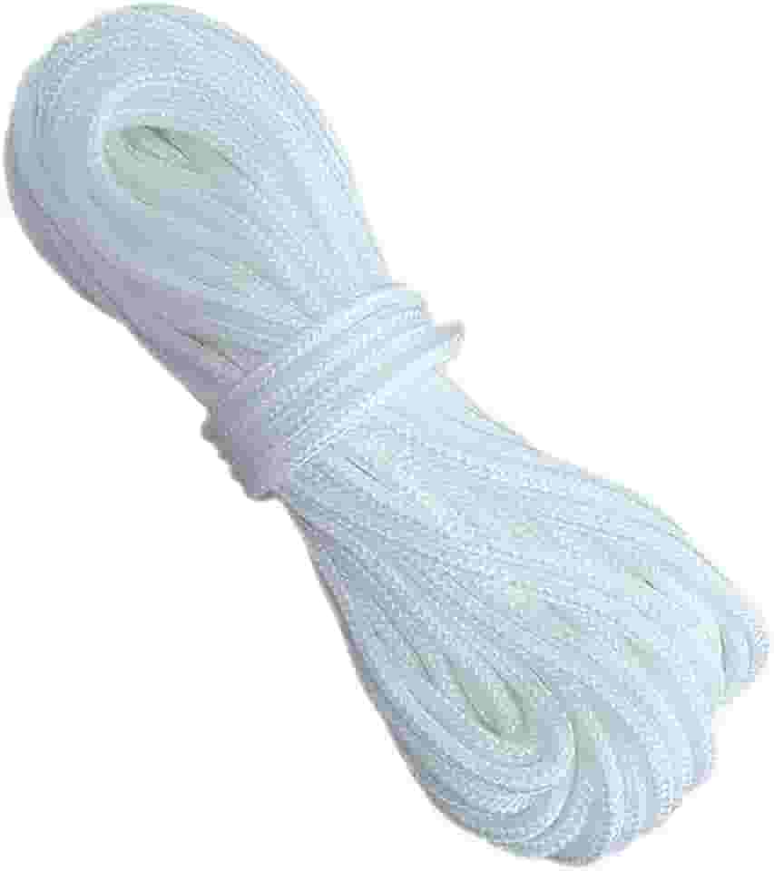 Corda De Varal de Teto Resistente Antimofo 50 Metros - 3mm BRANCO