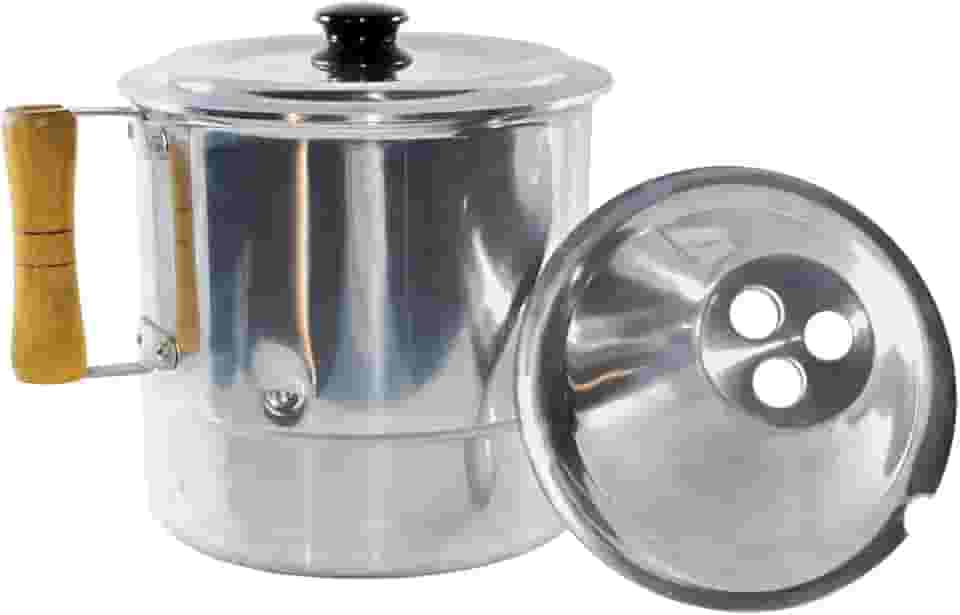 Fervedor de Leite Caneco Inderramavel 3 Litros Com Tampa Em Aluminio Ideal Para Ferver Líquidos Não Deixa o Liquido Derramar Quando Ferver