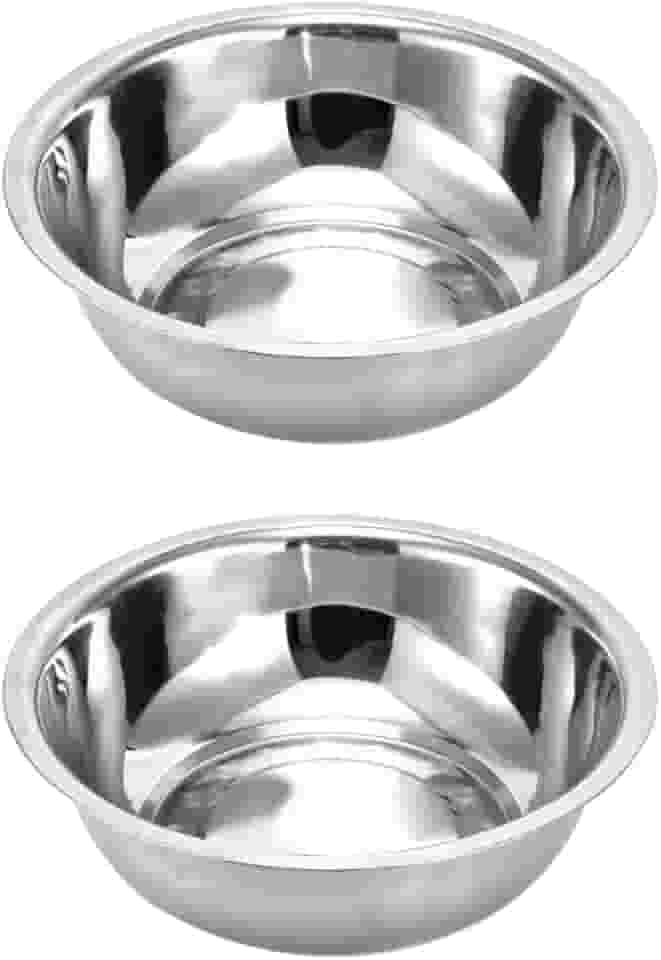 Vasilha Comedouro pote tigela inox para cães e gatos pet cachorro (2un de 17cm)