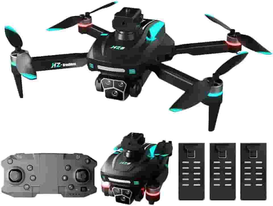 Drone H28 câmera 4K de alta definição, motor sem escova e 3 baterias