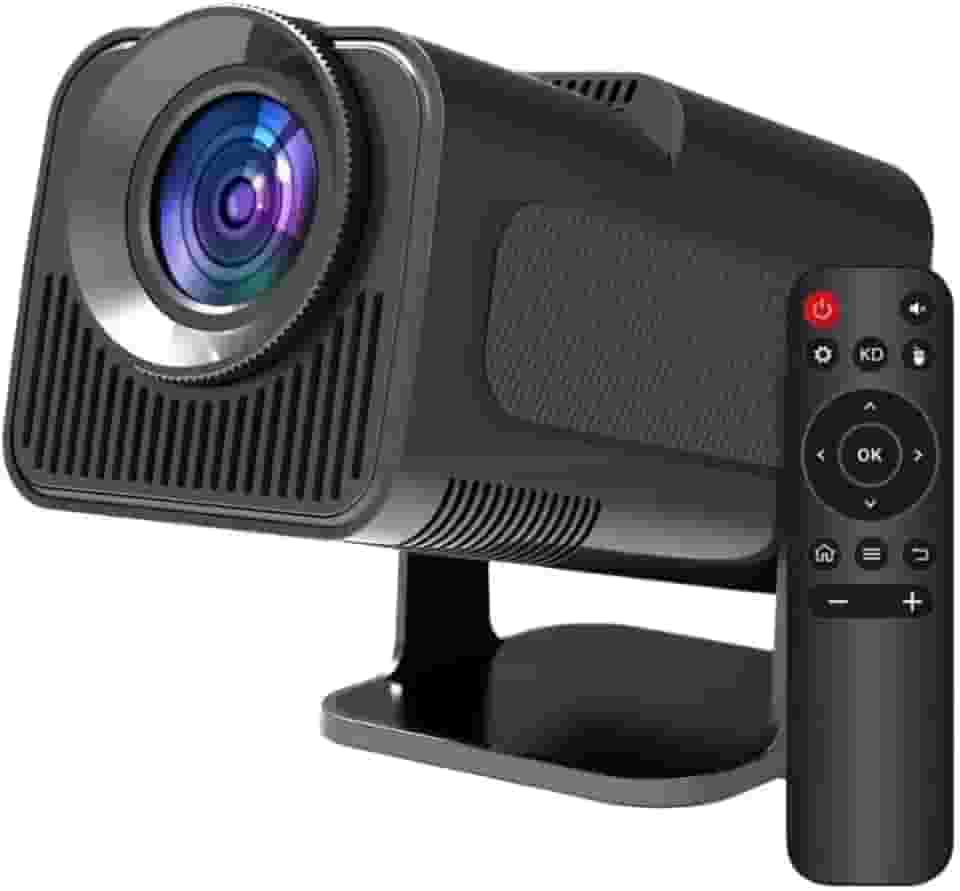 Projetor HY320, Android 11 Integrado, Wi-Fi 6, Bluetooth 5.0, Smart TV, Cinema em Casa Portátil, Compatível com Alexa, 5g,4K 1080 Full HD Suporte 12000 Lumens LED Auto Correção Horizontal 180° PRIME
