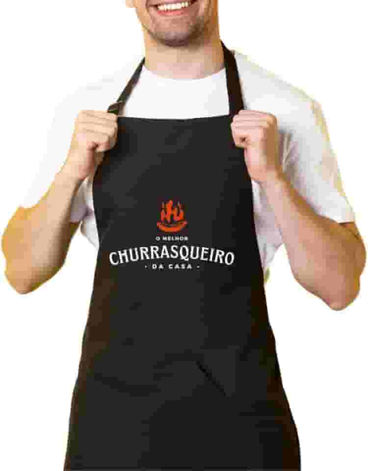 Avental De Cozinha Churrasqueiro Preto Churrasqueiro Da Casa
