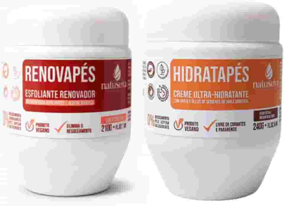 Esfoliante para os pés Renovapés 210g + Hidratante hidratapés 210g Natuseiva