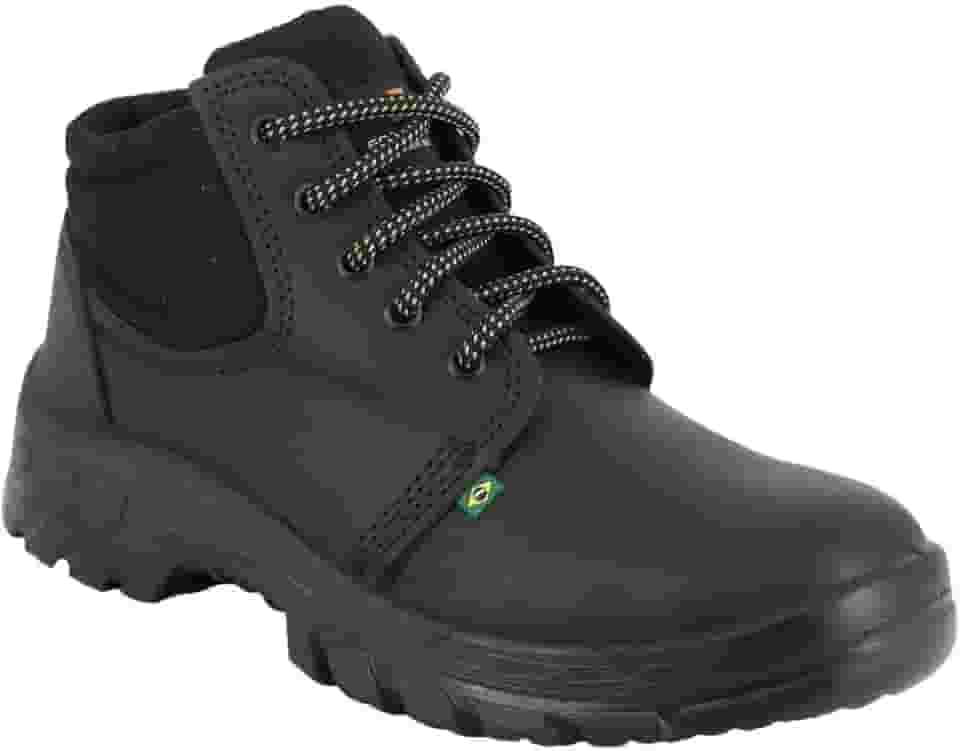 BOTA DE SEGURANÇA ECOSAFETY PS139-AP BICO DE PVC COURO LATEGO PRETO C.A 40677 Tamanho:41