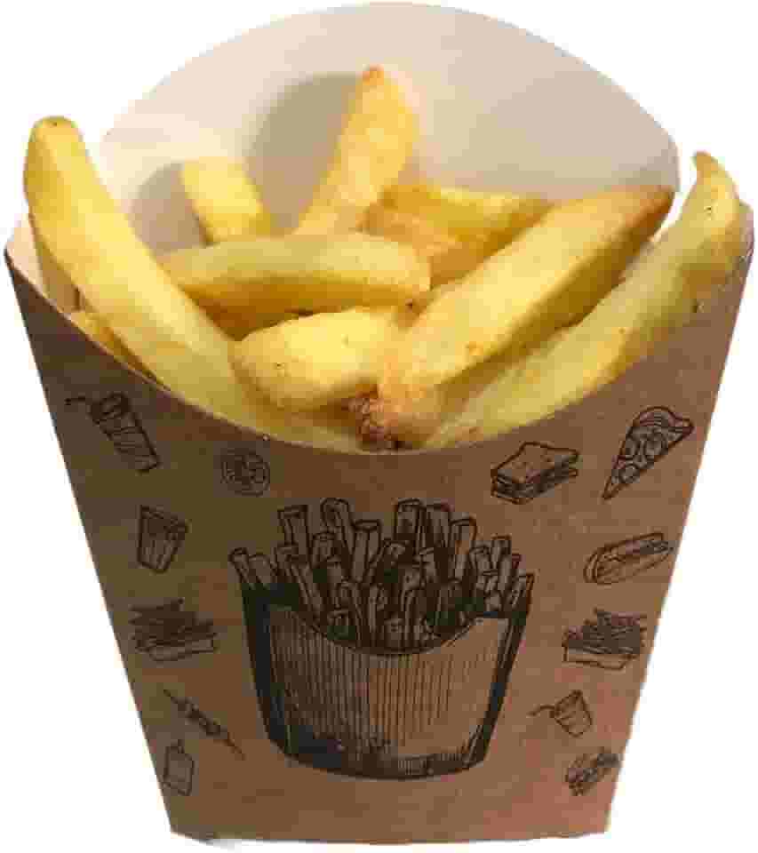 100 Embalagem Caixa Caixinha para Batata Frita - Média