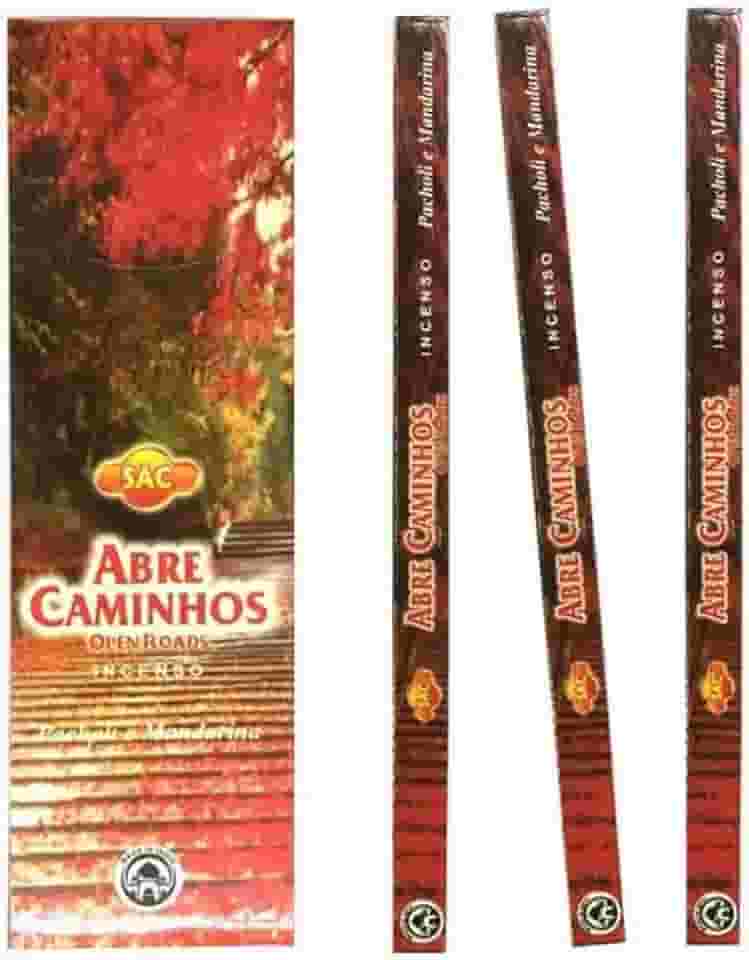 Kit de Incensos Abre Caminhos, 6 Unidades, para Energização e Limpeza Espiritual
