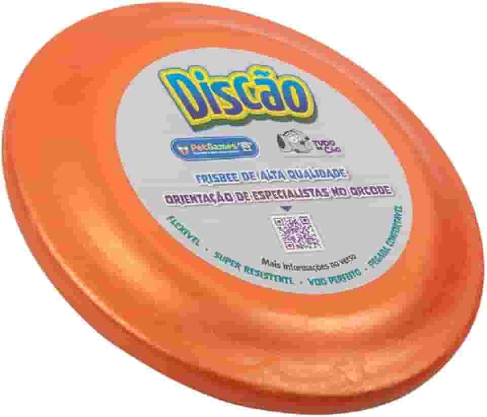 Pet Games Brinquedo Disco Voador Frisbee Durável E Macio De Atividades Ao Ar Livre E Treinamento Para Cães- Discão Laranja