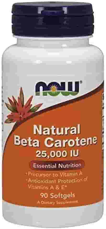 Beta Carotene Natural 7,500 mcg 90 Softgels - Now Foods