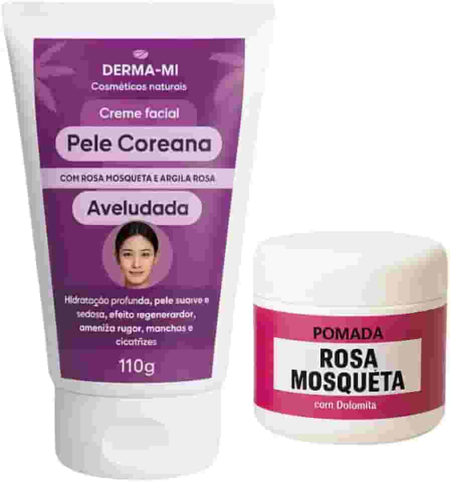 Kit creme clareador Pele Porcelana + pomada rosa mosqueta