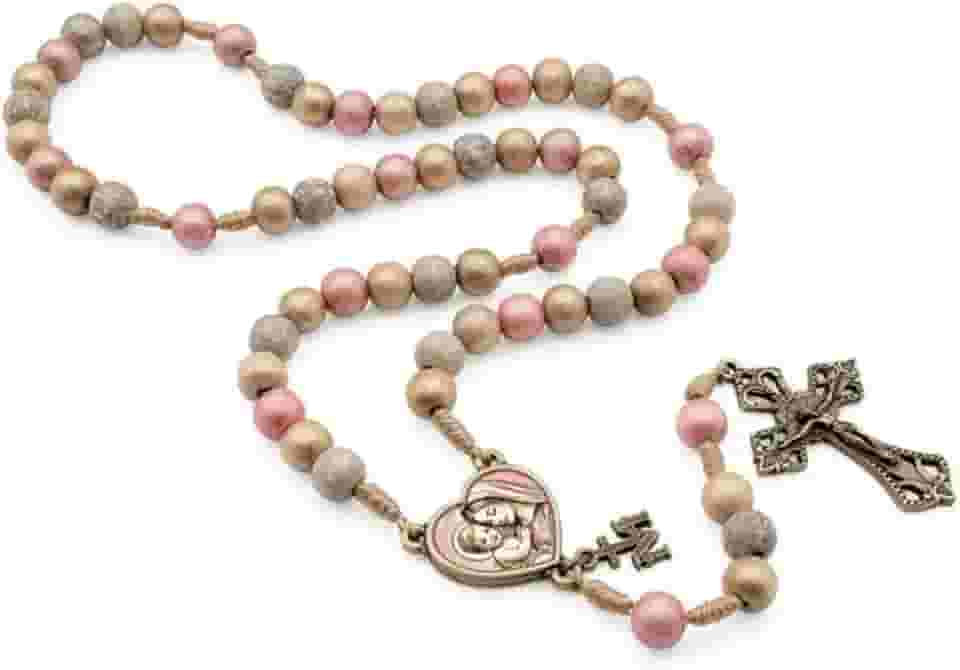 Terço Nossa Senhora Mãe De Todas As Mãe Madeira 8mm