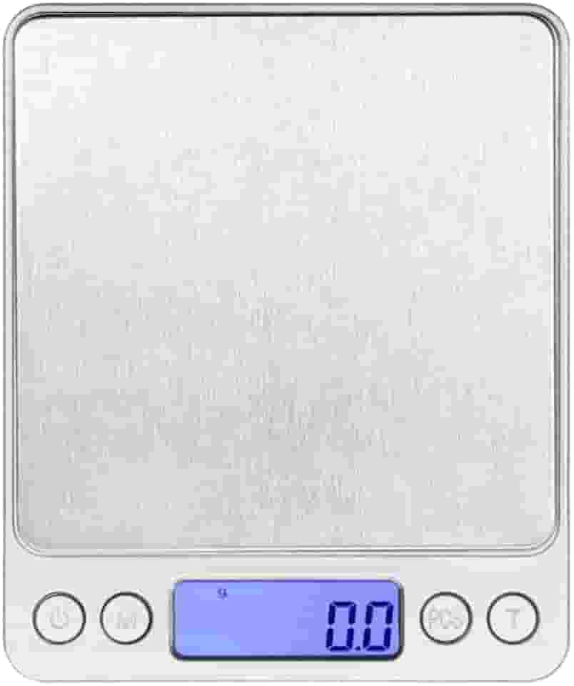 Mini Balança Digital de 0,1g a 2kg com Bandeja Alta Precisão