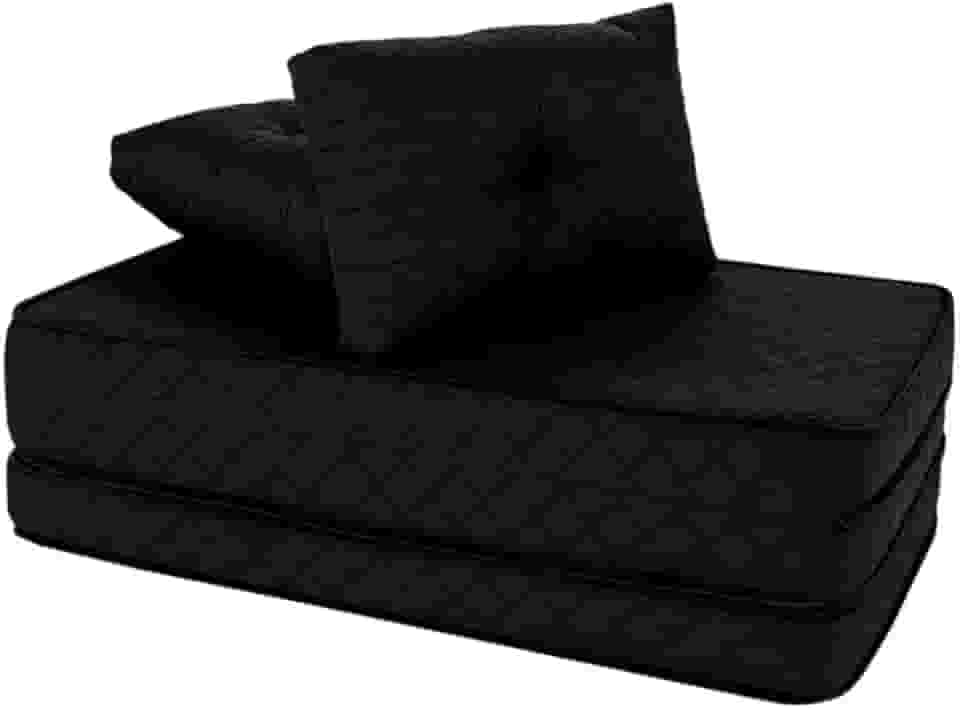 Puff Colchonete Dobrável/Sofa 3 em 1 Espuma D33 + Travesseiro Casal BF Colchões