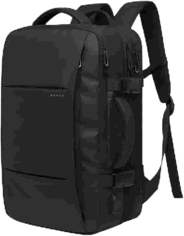 Mochila Executiva Expansível para Notebook de Até 17.3 Polegadas Bagagem de Mão para Viagens Impermeável Entrada USB para Carregador Portátil Design Discreto - Preta