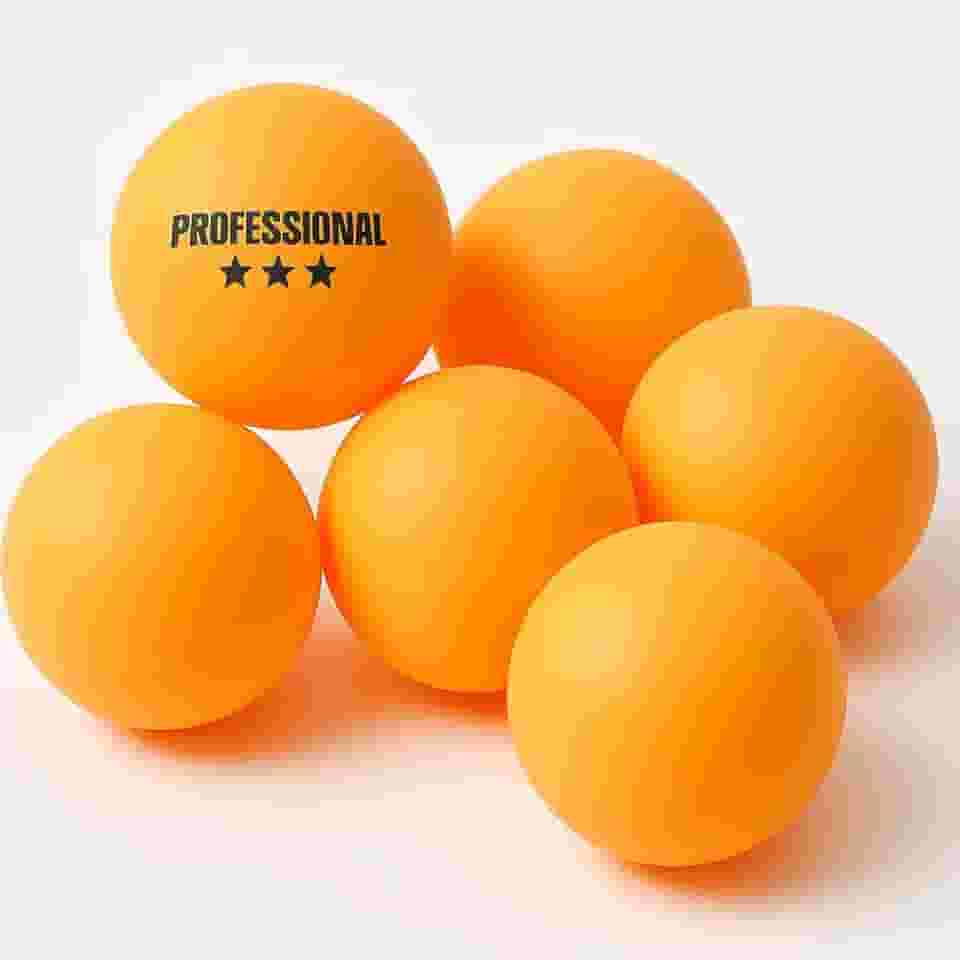 Kit com 6 Bolinhas de Tênis de Mesa Profissional – Cor Laranja – Alta Performance e Durabilidade Ping Pong