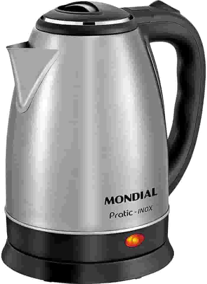 MONDIAL Chaleira Elétrica Pratic, Preto/Inox, 1200W, 110V - CE-06