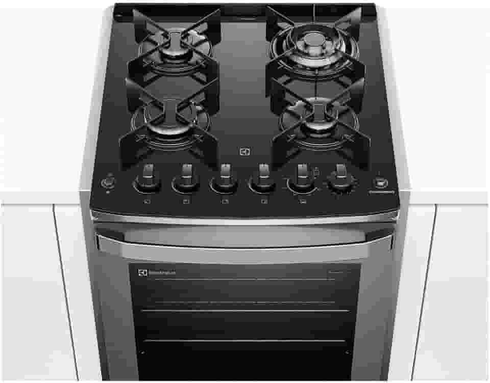 Fogão de Embutir 4 bocas Electrolux Cinza Experience com Mesa de Vidro, PerfectCook360 e VaporBake (FE4EC) 127V