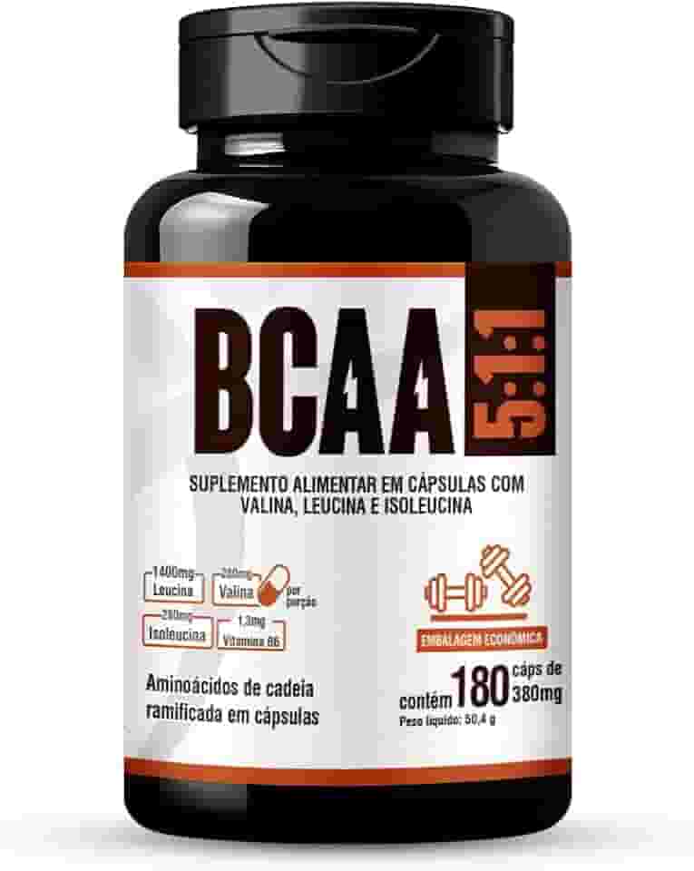 Floral Ervas do Brasil, BCAA 5:1:1 180 cap Leucina Valina Isoleucina Vit B6 Atleta
