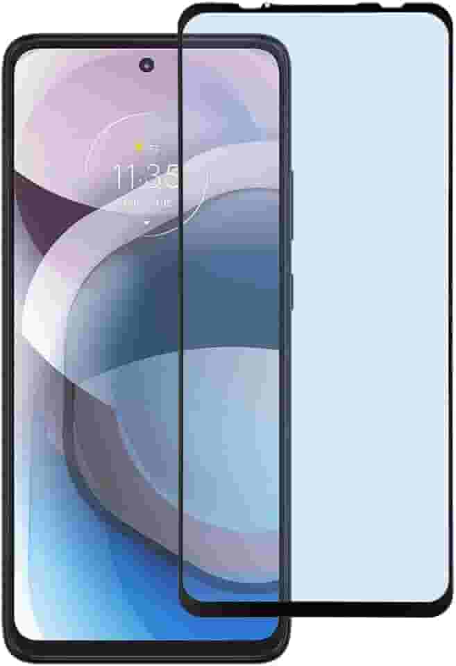 Para Motorola One 5G, Moto One 5G UW /XT2075 - Protetor de tela de vidro temperado com adesivo completo - Preto