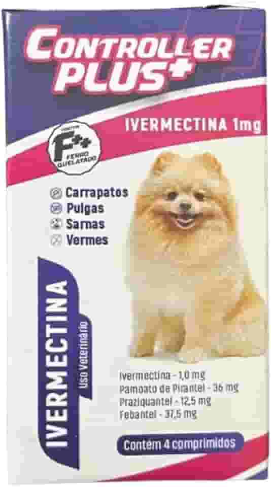 Controller Plus - Remédio Anti Pulgas, Carrapatos, Vermes E Sarnas 4 Comp 5kg