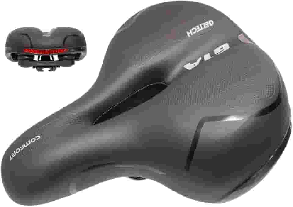 Banco Selim de Bicicleta Gel Confortável Macio 2 Molas Vazado