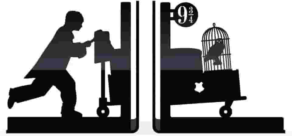 Aparador de Livros Plataforma 9 3/4 Harry Potter Preto Plástico