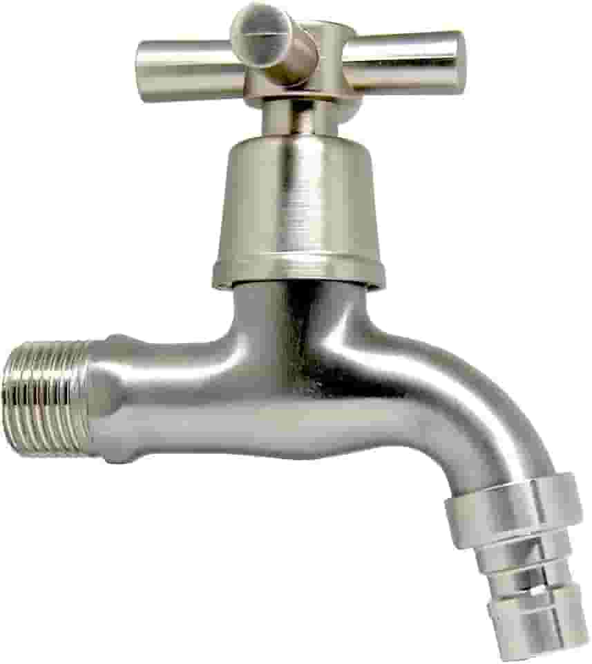 Torneira Lavanderia Tanque Jardim Aço Inox Escovado 1/4