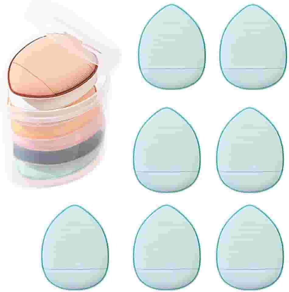 Cosméticos Puff Face Esponja Maquiagem Profissional Almofada Corretivo Marca-texto Liquidificador Maquiagem Puff Seco Molhado Duplo Uso (azul)