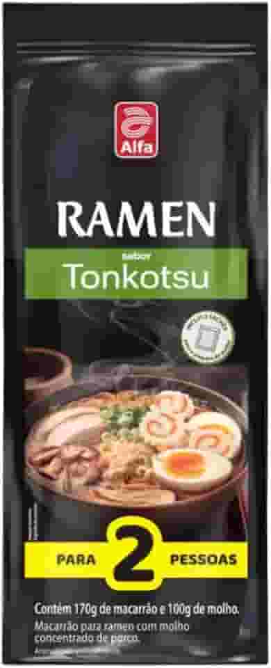 Macarrão para Ramen com Molho Pronto Concentrado de Porco Alfa - 270 gramas