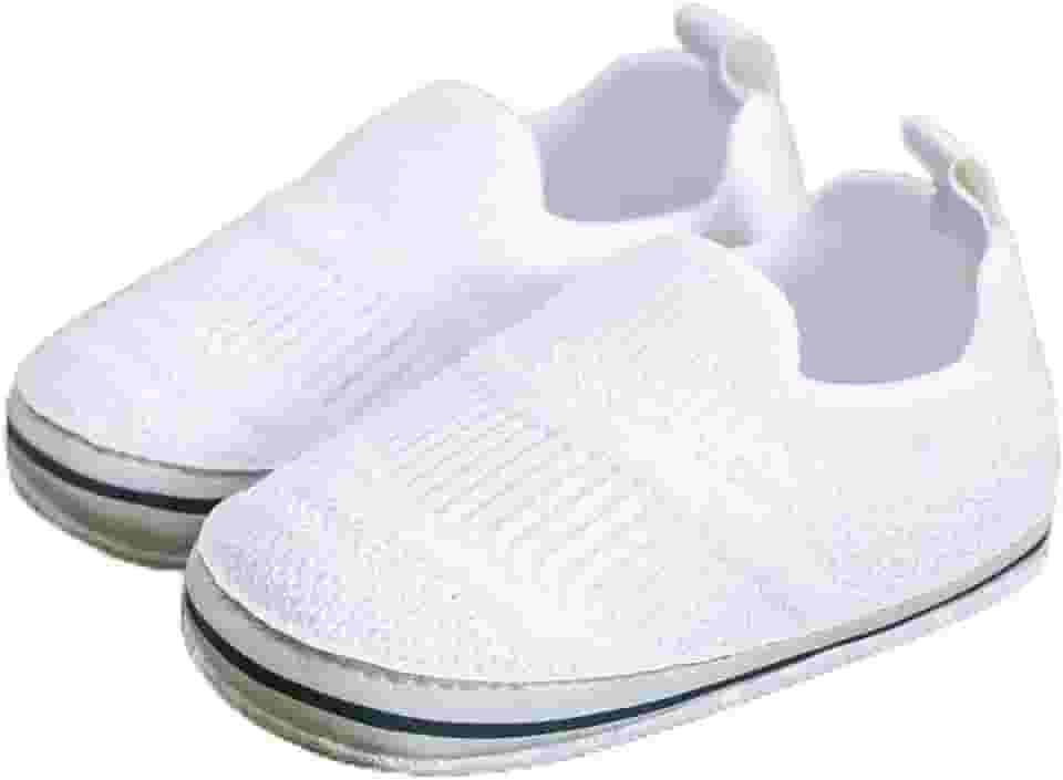 Tênis para bebês meninos e meninas com sola macia, antiderrapante, leve, pré-andador para berço