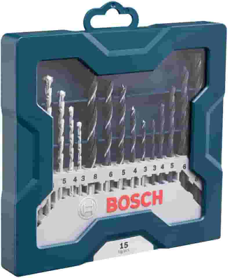 Bosch Jogo brocas alvenaria/metal/Madeira Mini X-line 15 peças
