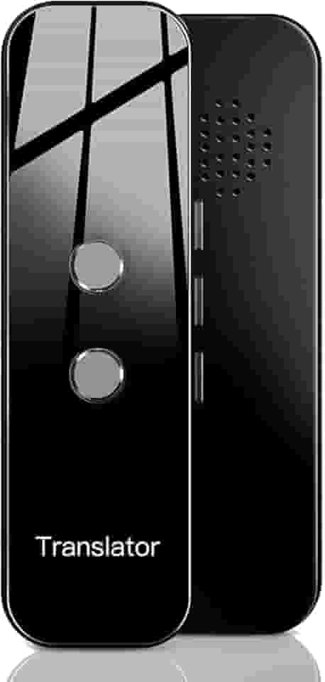 Tradutor de idiomas portátil, tradutor de voz AI em tempo real para 144 idiomas, dispositivos de tradução bidirecional para viagens (preto)