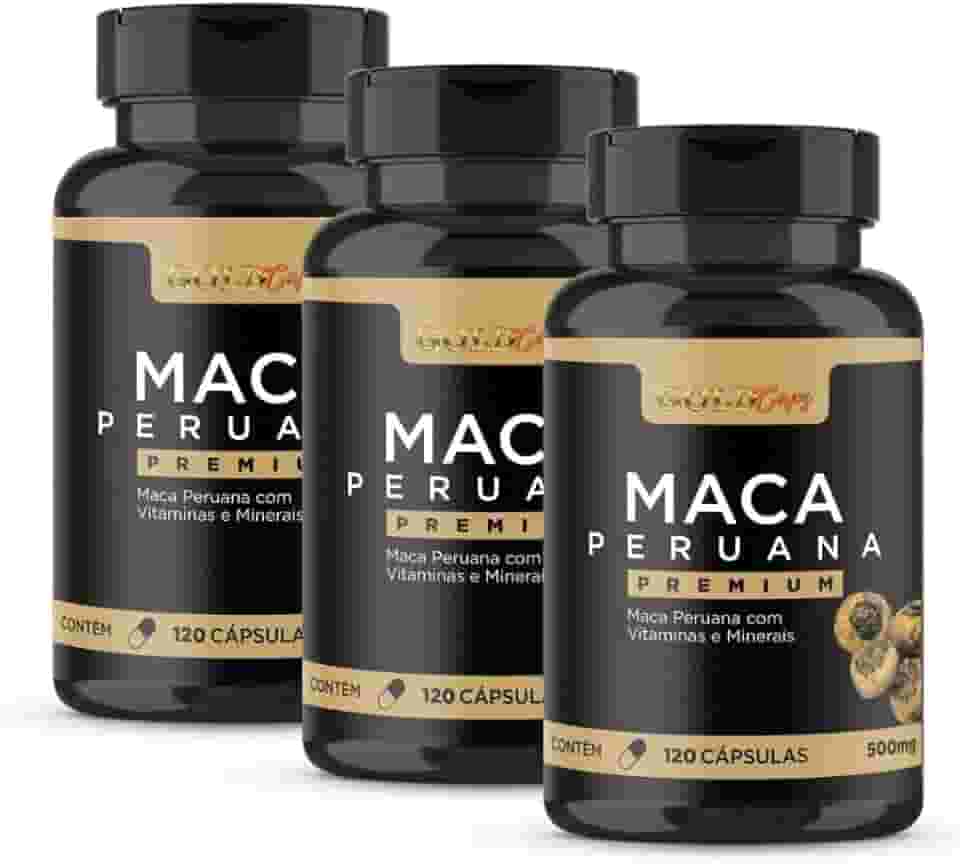 Maca Peruana Premium 120 Cápsulas - 3 Frascos