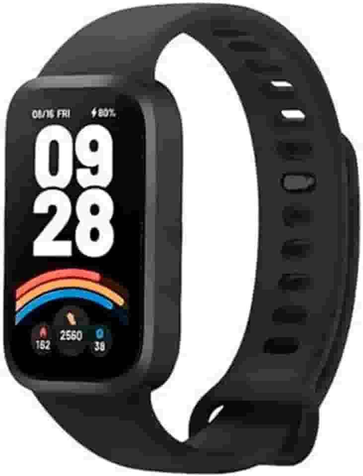 Smartband Fitness com Monitor de Frequência Cardíaca, Tela Colorida, Pulseira Preta, Rastreador de Atividades