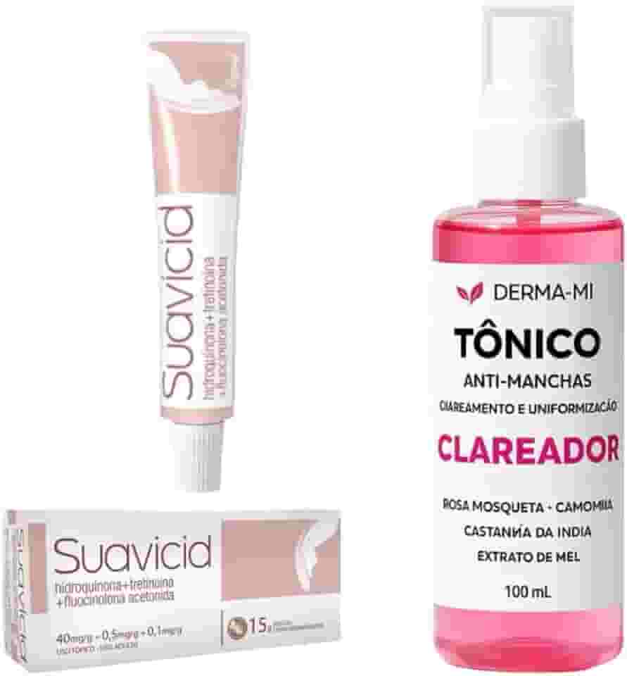 Kit Suavicid Creme Clareador de Melasma 15g + Tônico iluminador