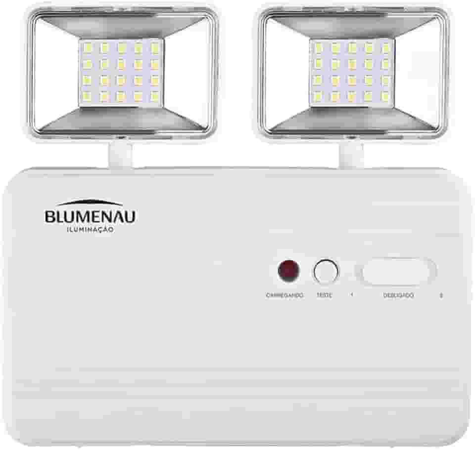 Luminária de Emergência LED 2 Faróis 5W 1200lm 100-240V