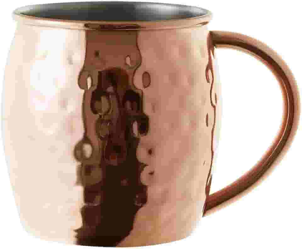 Mimo Style Caneca Moscow Mule de Aço Inoxidável com Alça Cobre/Bronze, Capacidade para 450 ml, Feita de Materiais Leves e de, Ideal para Bebidas, Drinks, Bar e Festa, Mugs