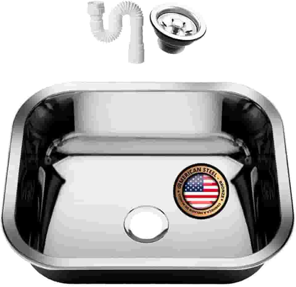 Cuba Aço Inox Cozinha American Steel N 0 40x34x14 Com Válvula e Sifão