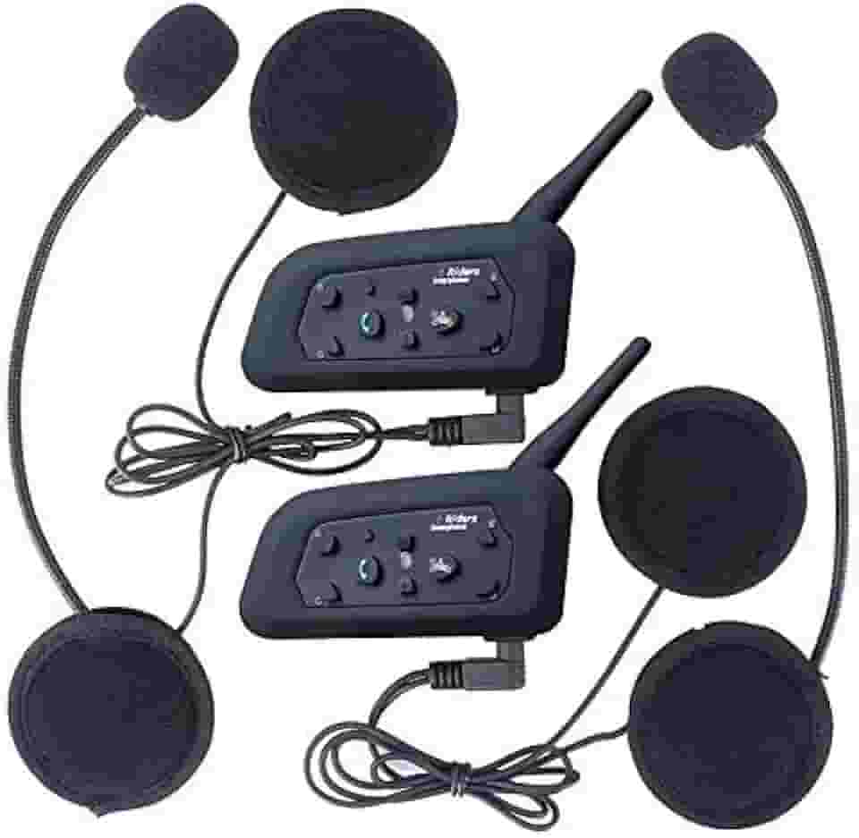 Intercomunicador Bluetooth Moto V6 Plus Capacete Kit 2x par Gps mp3 Wlxy