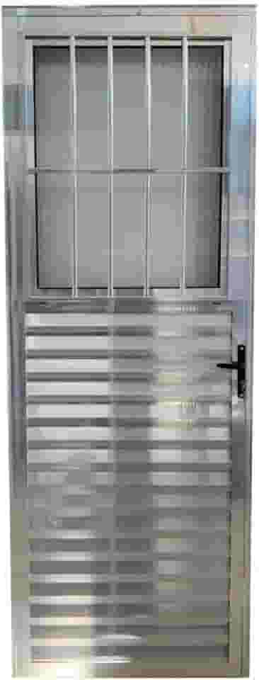 Porta social 2,10x80 lado ESQUERDO no alumínio brilhante