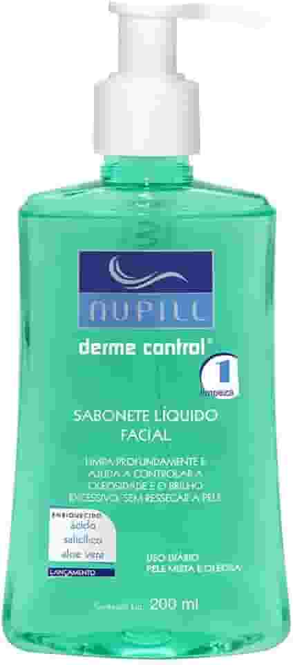 Sabonete Liquido Facial Nupill Derme Control 200Ml, Nupill, Verde