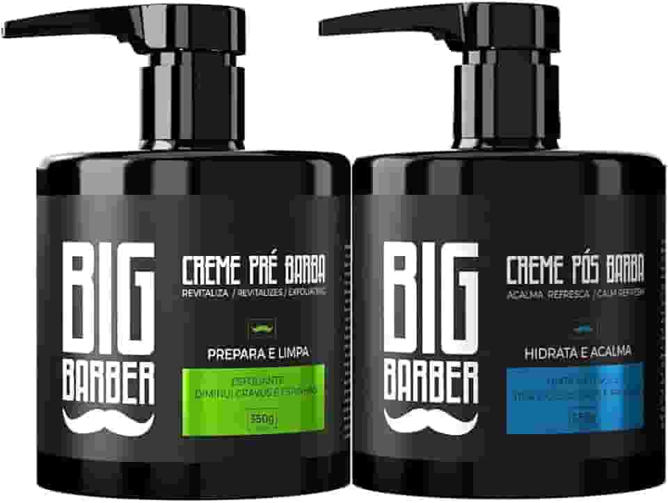 Kit Creme Pré e Pós Barba Big Barber 350g Caixa Com 2 Unidades