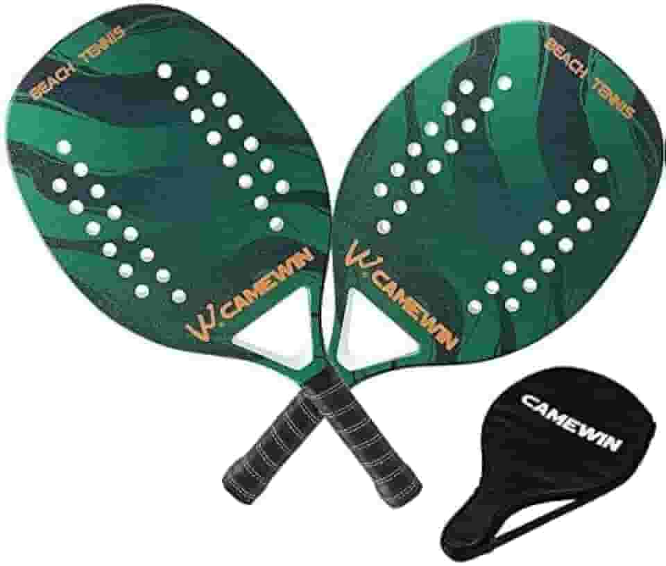 Kit 2 Raquetes de Beach Tennis Alta Performance em Fibra de Carbono com Capas Protetoras