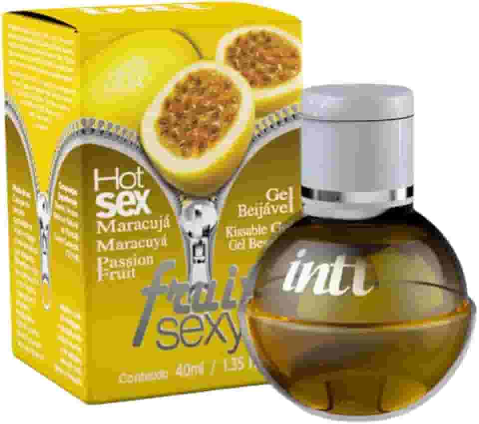Gel Beijável Maracujá 40 ml - Fruit Sexy - Intt Cosmético, Intt Cosméticos, Amarelo