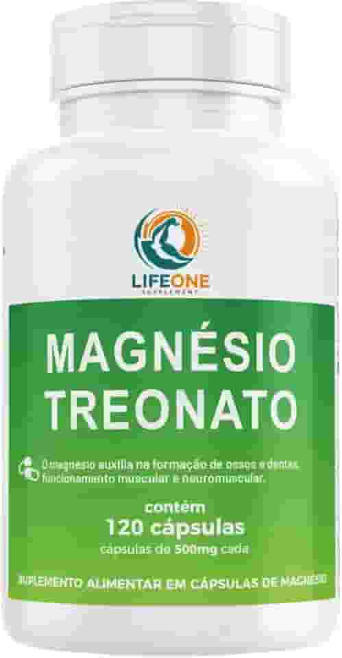 Magnésio Treonato 500mg, 120 Cápsulas, Life One